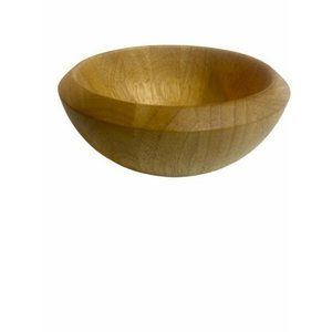 Wooden Bowl Salad Round Checkerboard 6"